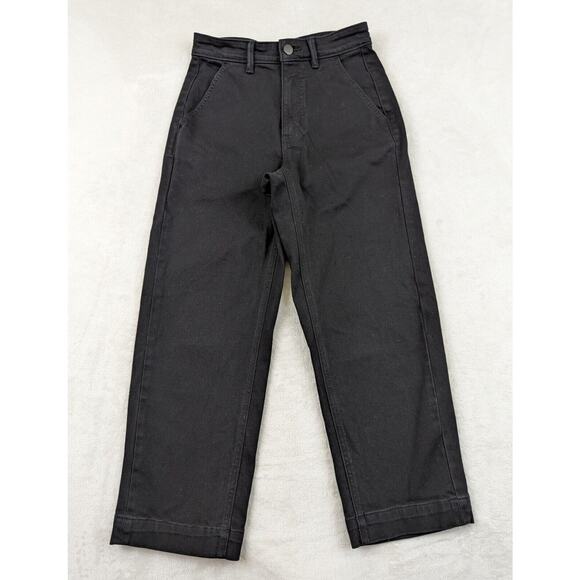 Everlane Denim - Everlane Size 0 Women's Dark Wash Black The Straight Leg Crop Denim Jeans 0279